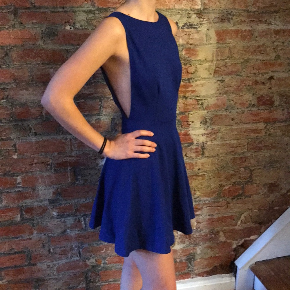 NWOT Blue American Apparel Ponte Skater Dress